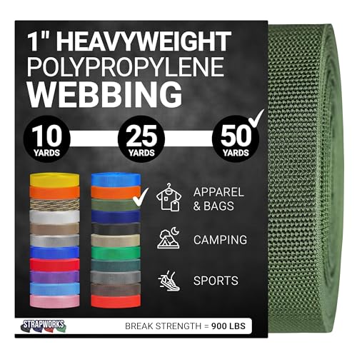 Heavyweight polypropylene webbing for outdoor gear repair