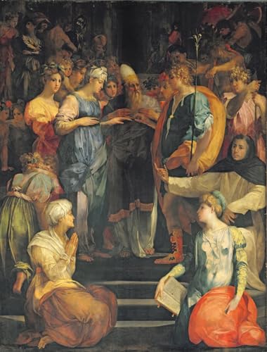 Toile Mariage de la Vierge Rosso Fiorentino déco salon 60x90