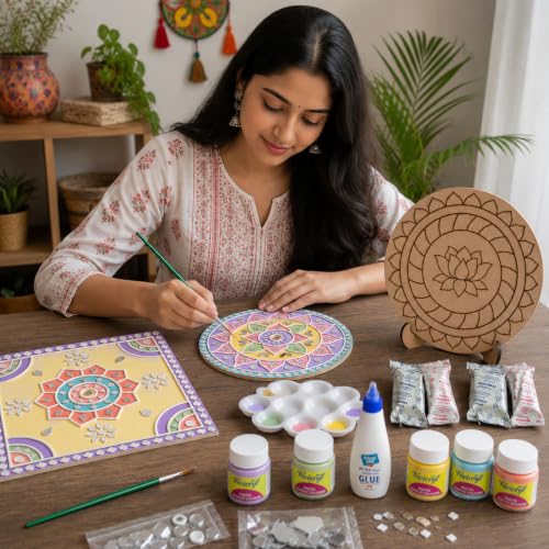 Image of ImagiVibe DIY Lippan Art Kit | Indian Folk Art & Craft Painting Actvity Kit