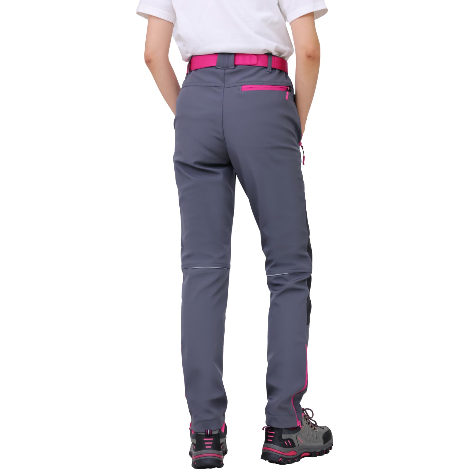 WORK IDEA Damen Outdoor-Hose aus wasserabweisendem Softshell-Material, wärmendem Futter, elastischem Taillenbund für komfortable und Flexible Passform – Ideal für Wandern, und Outdoor-Aktivitäten