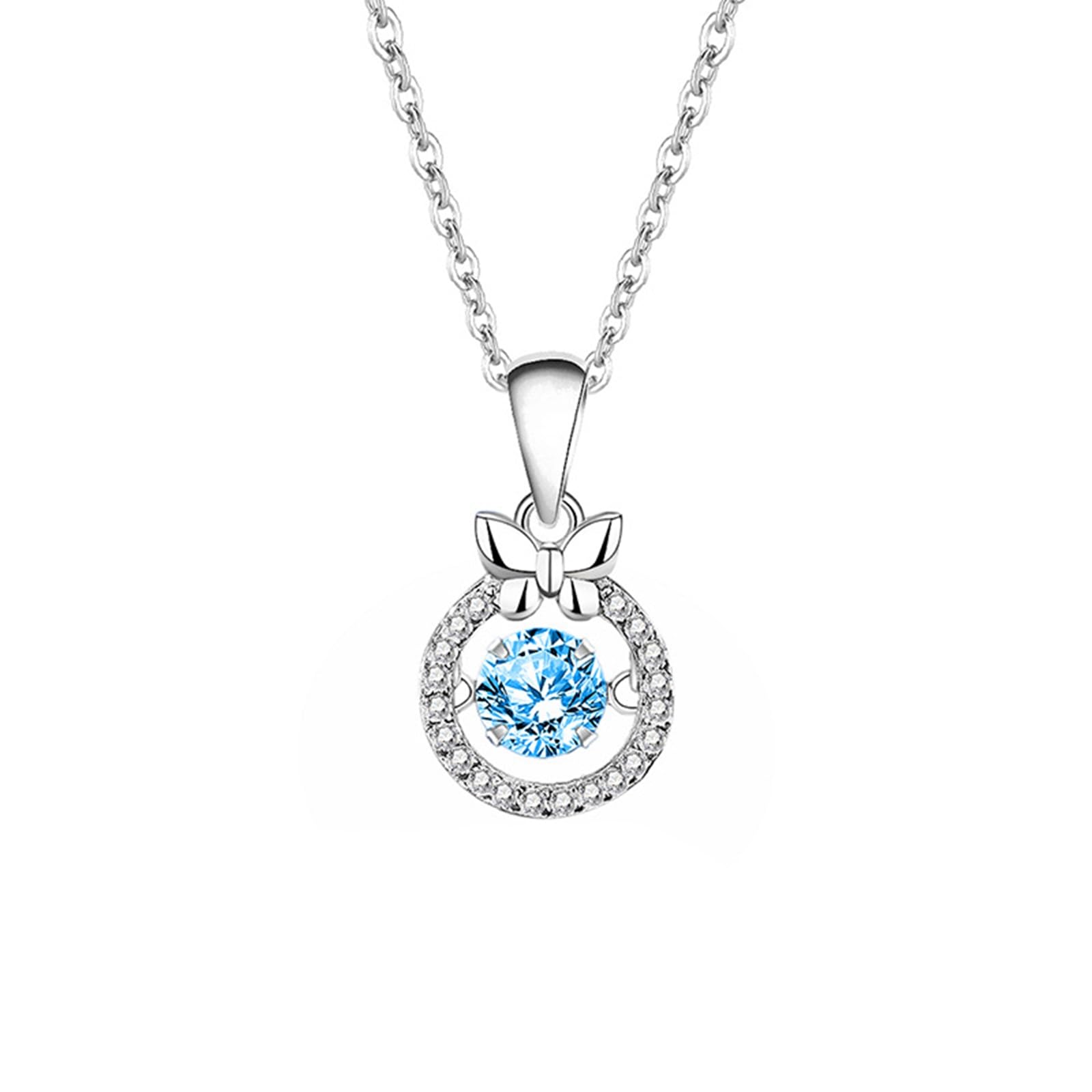 Naszyjnik z wisiorkiem 9/14/18 K, 0,5 ct, okrągły topaz z motylem, łańcuszek damski z prawdziwego złota