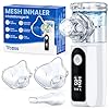 YOZISS Nebulizador para Adultos y Niños,Nebulizador portatil 1-5µm Inhaladores eléctricos Recargable con 2 Máscaras y Boquilla para el hogar y el uso de viaje