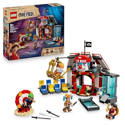 LEGO ONE Piece Zirkuszelt von Buggy dem Clown - Interaktives Spielzeug mit 4 Minifiguren - Ruffy  Nami & Zoro sowie 2 Steckbriefen - Kreatives Geschenk für Jungen  Mädchen & Fans ab 8 Jahren - 75637