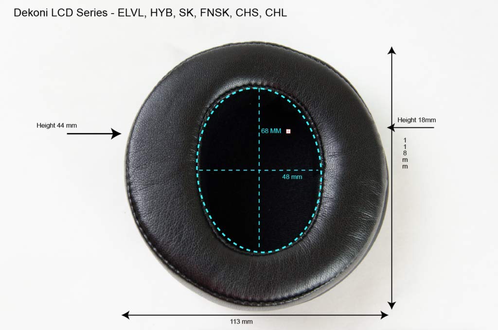 dekoni Audio Ear Pads Passform Audeze LCD Serie Kopfhörer – Hybrid