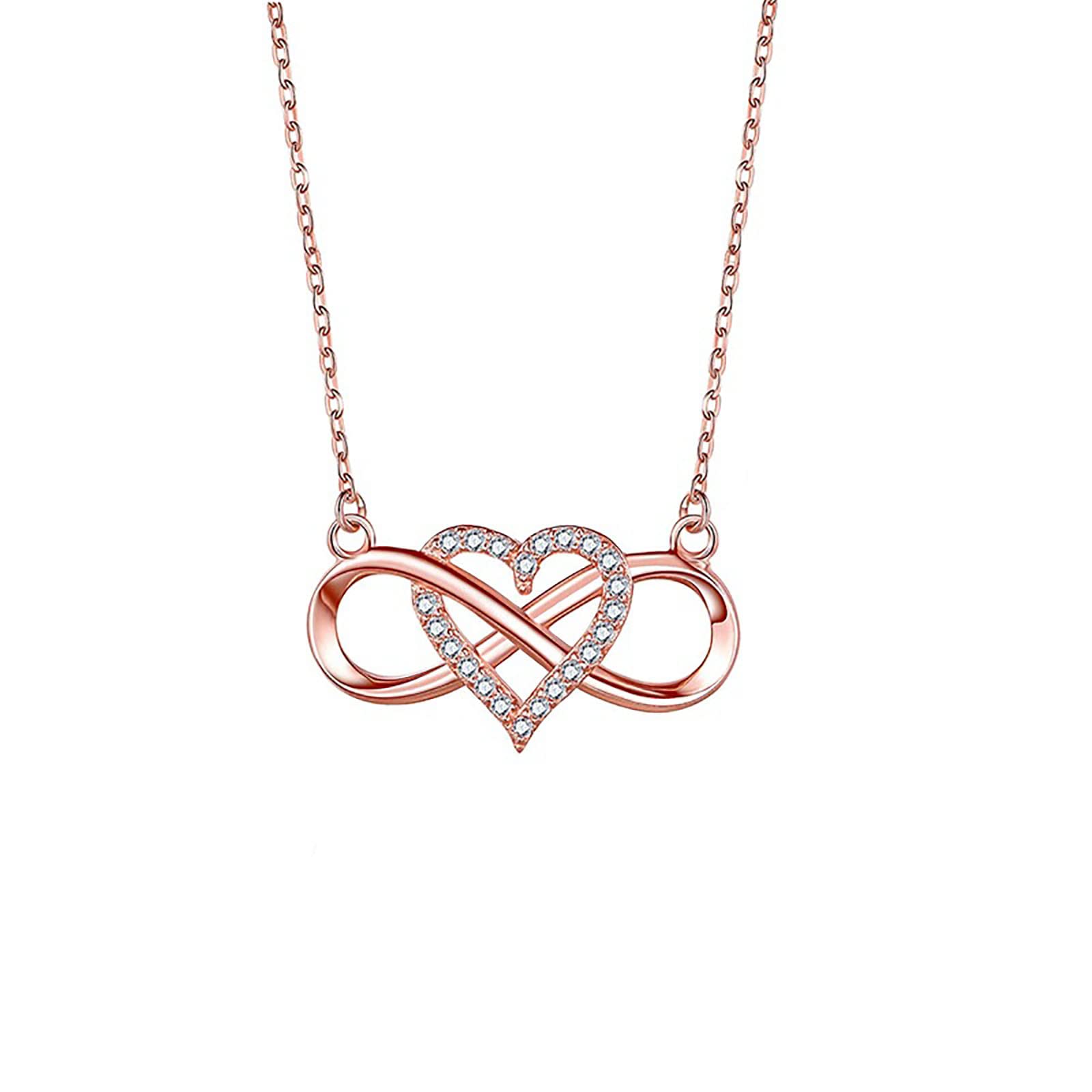 Collier Mobius personnalisé en cœur pour femme et fille