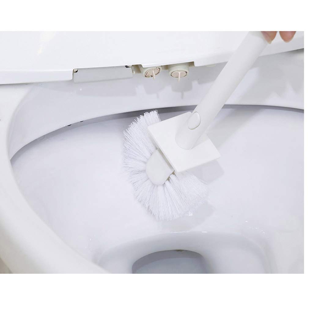 Cepillo de inodoro de diseño compacto con soporte para limpieza de baño, cepillo de inodoro de plástico con cepillo