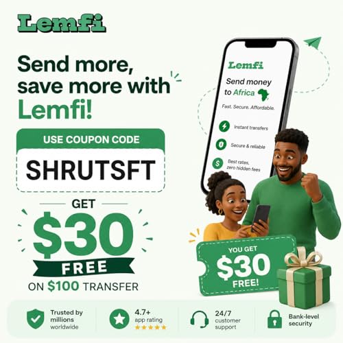 Lemfi Coupon Code: SHRUTSFT [Get free $30 on $100 transfer] cover art