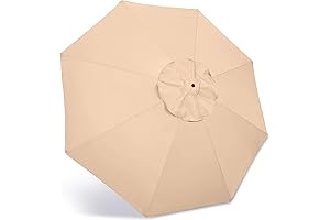 ABCCANOPY 10ft Patio Umbrella Replacement Canopy in Beige