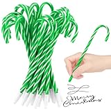 Janlaugh 30 Pcs Christmas Candy Cane Scented Pens Bulk with Peppermint Candy Scented Ink Ballpoint Pen for Christmas Stocking Stuffers Teacher Student Classroom Gifts Stationery Supply (Green,White)