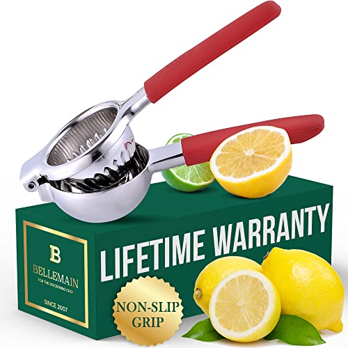 Bellemain Citrus Juicer | Metal Lemon Squeezer | Lime And Lemon Juicer Stainless Steel With Silicone Handles | Manual Juicer, Citrus Squeezer, Hand Held Juicer | Bar Juicer For Bartender Accessories #TOP19