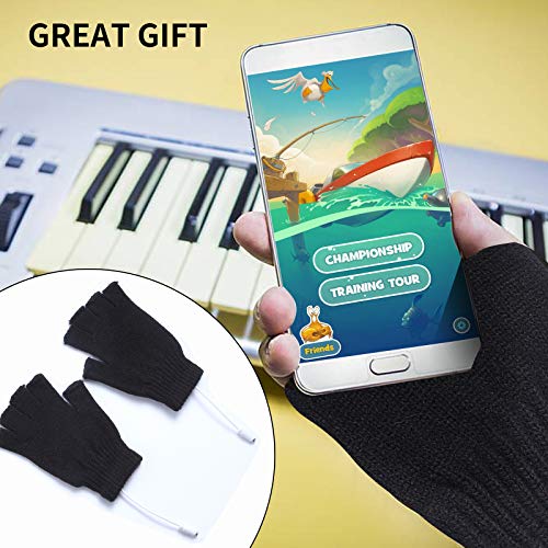 2 Pairs USB Heated Gloves for Men and Women, USB 2.0 Powered Stripes Heating Pattern Knitting Wool Heating Mittens Hands… - Image 8