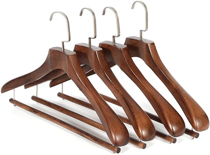 Hangers Coat Solid Wood Hangers for Clothes Hangers 4 Pieces Rack Hangers Suitable for Hotel and Family Use Space Saving,