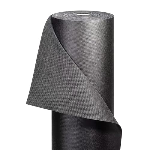 Fieltro para malas hierbas, permeable al agua, 0,8 x 40 m, 50 g/㎡, fieltro para jardín, permeable al agua y resistente a los desgarros, resistente a los rayos UV, ideal como lámina para caja de arena