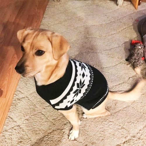 Image of Mihachi Dog Sweater - Winter Coat Apparel Clothes with Colorful Stripes for Cold Weather