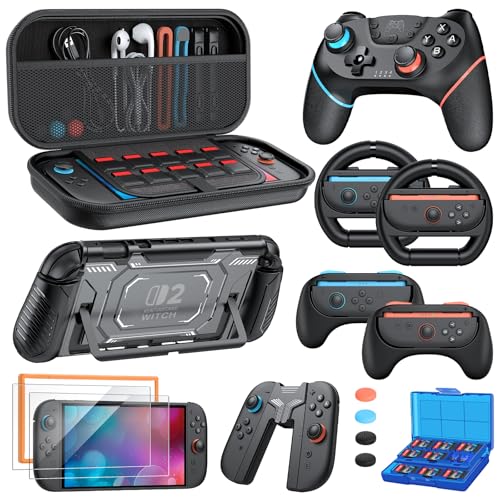 Manette Switch 2 Pro sans fil et accessoires de protection JoyCon