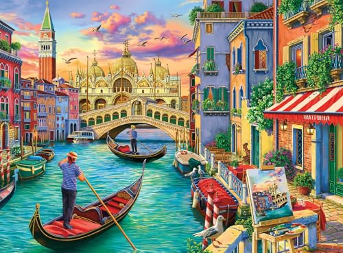 buffalo games - image world - sights of venice - 1000 piece jigsaw puzzle for adults -challenging puzzle perfect for game nights - finished size is 2675 x 1975