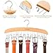 Belt Hanger Organizer for Closet: Ohuhu 2 Pack 12 Hooks Max 36 Belts Tie Rack Wooden Belt Holder for Storage 360 Degree Rotating Space Saver Organizer for Men Women Belt Tie Scarf-Burlywood