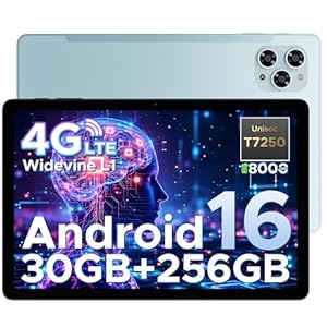 DOOGEE Tab G6 Android 16 Tablet 11 Zoll, 30GB RAM + 256GB ROM Tablet mit SIM Card Slot, 90Hz Display, Unisoc T7250 8000mAh Akku Tablets PC, Widevine L1, 13MP, 4G LTE, 3,5mm Audio/5G WiFi/Face ID/GPS