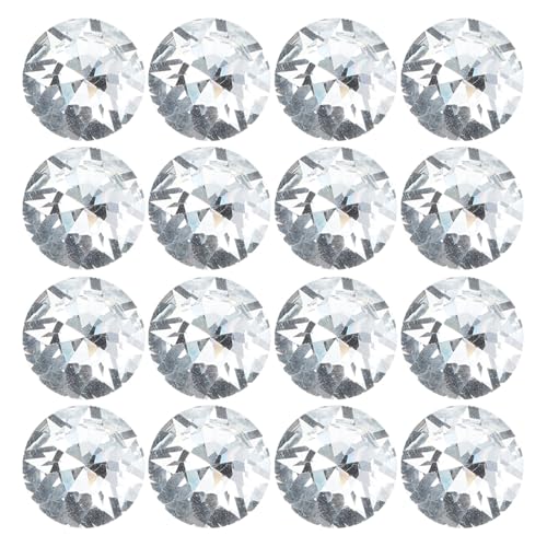 Gatuida 60 Botones de Tapicería Pedrería Blanca 60 Piezas de Botones para Capitoné para Sofá y Decoración DIY Accesorios de Cristal para Manualidades y Muebles