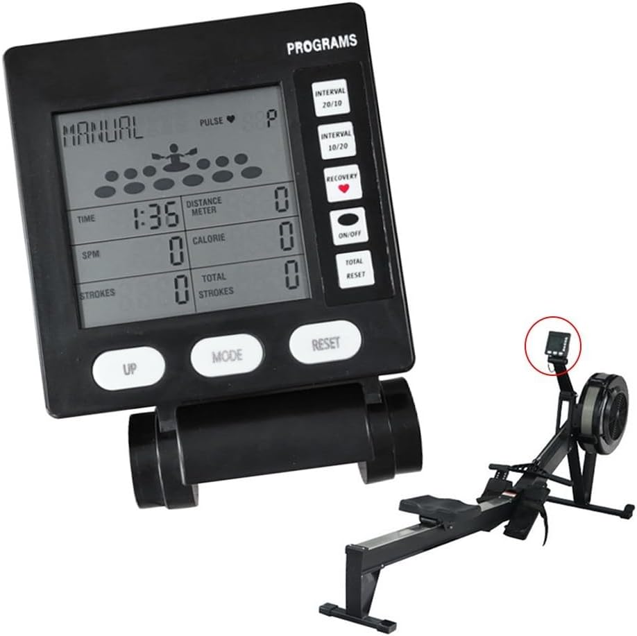Multifunctional Rowing Machine Counter Speedometer LCD Display Counter Monitor Rower Replacement Parts