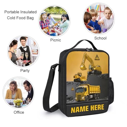 Personalized Excavator Backpack, Custom Name 3D Engineering Vehicle Themed Book Bag (Style-10)4