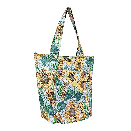 Sachi Heavy Duty Leak Proof Market Tote (Medium, Sunflower)