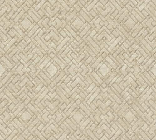 Livingwalls Travel Styles Non-Woven Wallpaper, Wallpaper with Ornamental Decoration in Gold and Beige - Image 3