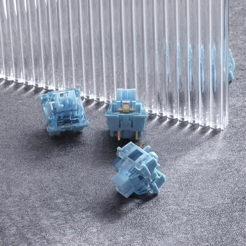 Image of Akko V3 Creamy Blue Pro Keyboard Switch with Dustproof Stem for Mechanical Gaming Keyboard, 5-Pin 45gf Pre Lubed Tactile Key Switches (45pcs)