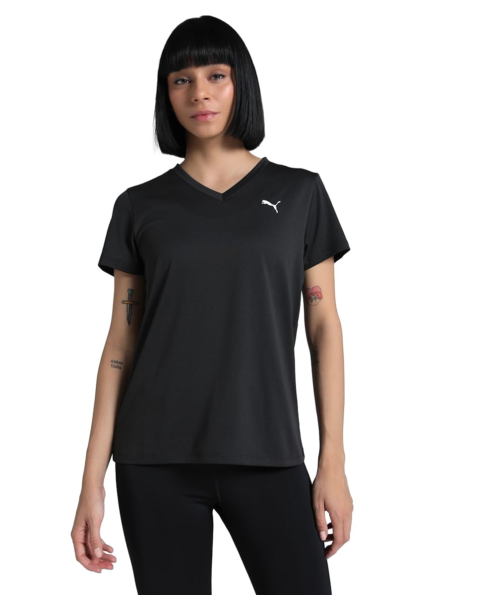 PUMA W TAD Essential Vneck Tee Puma Black