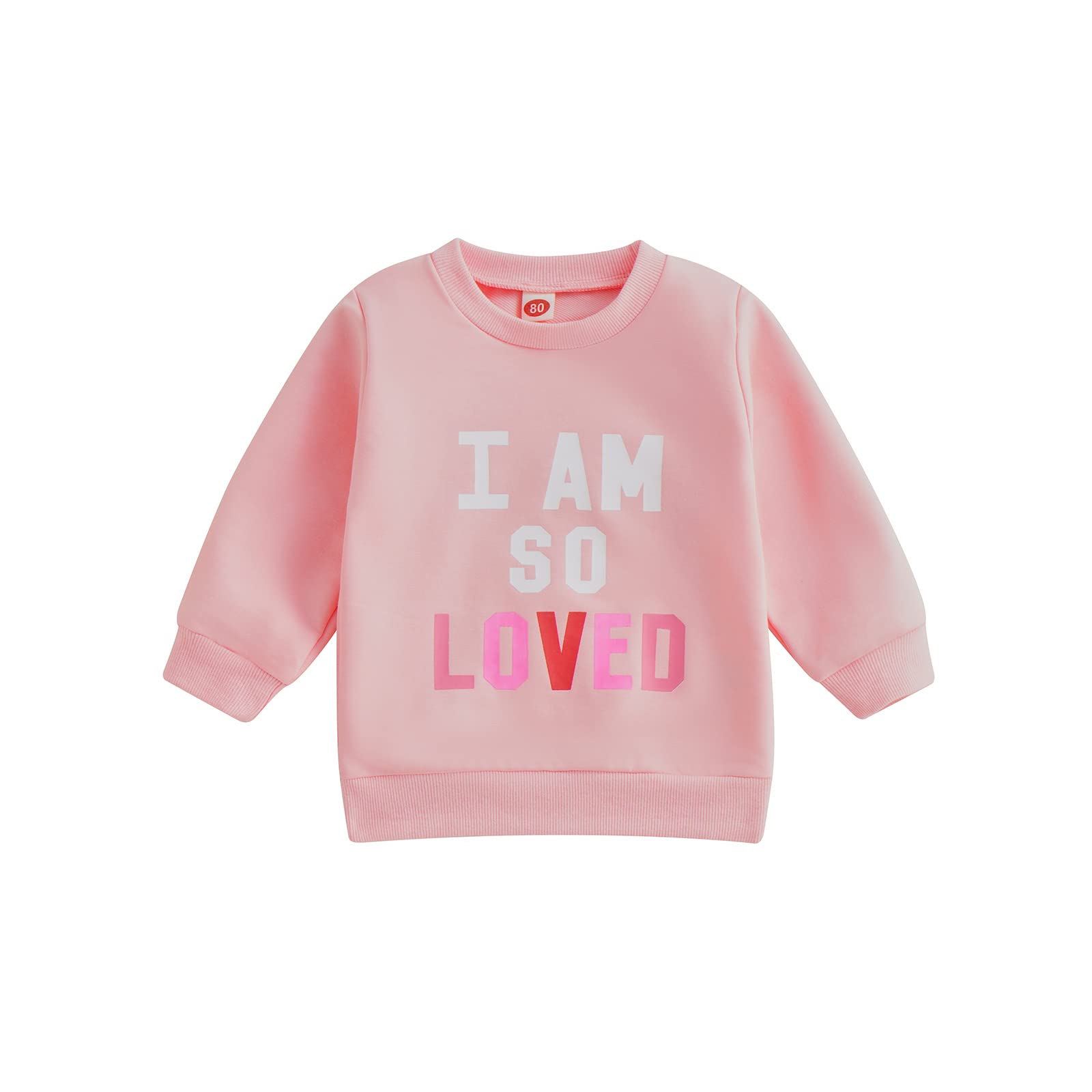 Sasaerucure Infant Toddler Baby Girl Oversized Sweatshirt Long Sleeve Top Valentine 's Day Outfit Clothes (Pink, 3-4 Years)