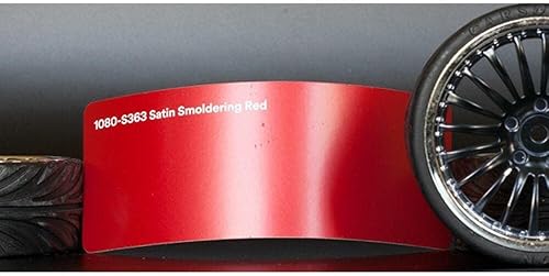 Miniatura 6 de Rollo de Envoltura de Coche 3M 2080 Rojo Satinado Ardiente  S363  (Muestra 3in x 5in)  Envoltura de Vinilo Automotriz para Coches - Envoltura