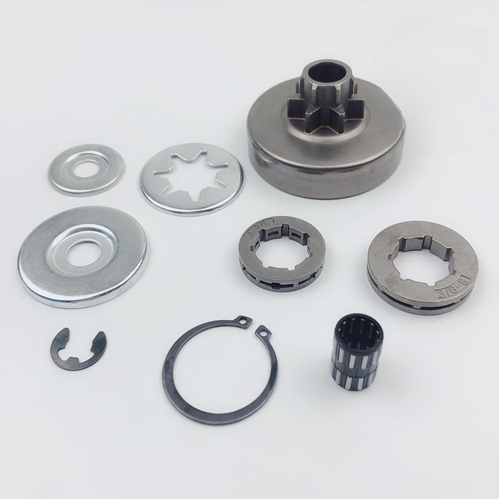 3/8" Picco 6T Tambour d'embrayage pour tronçonneuse MS192T, MS193T, MS194T, MS200, MS200T, MS201 - Assemblage disque passif argent