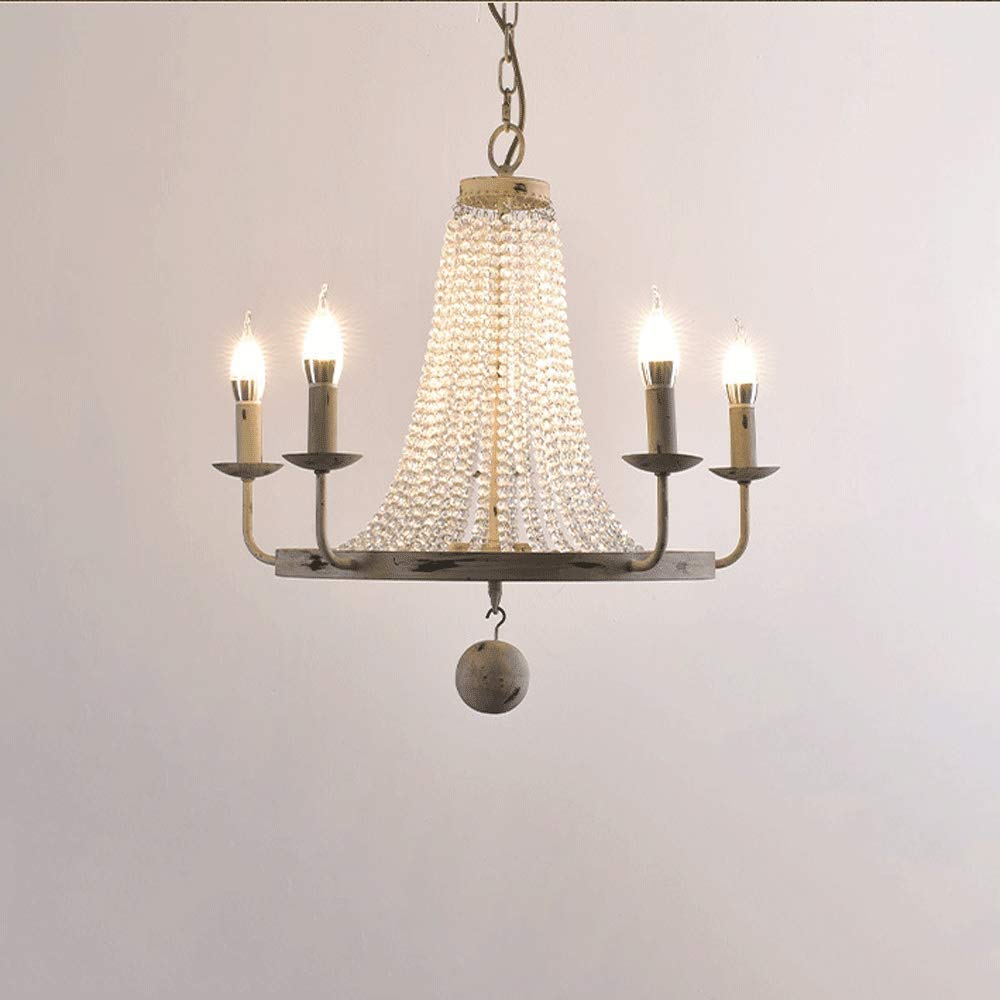 Plafonnier lustre en fer forgé luminaire suspendu vintage en bois pour bar et foyer