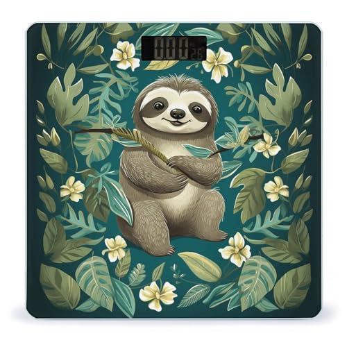 Báscula Digital de Baño Adorable Sloth Compacta y Precisa