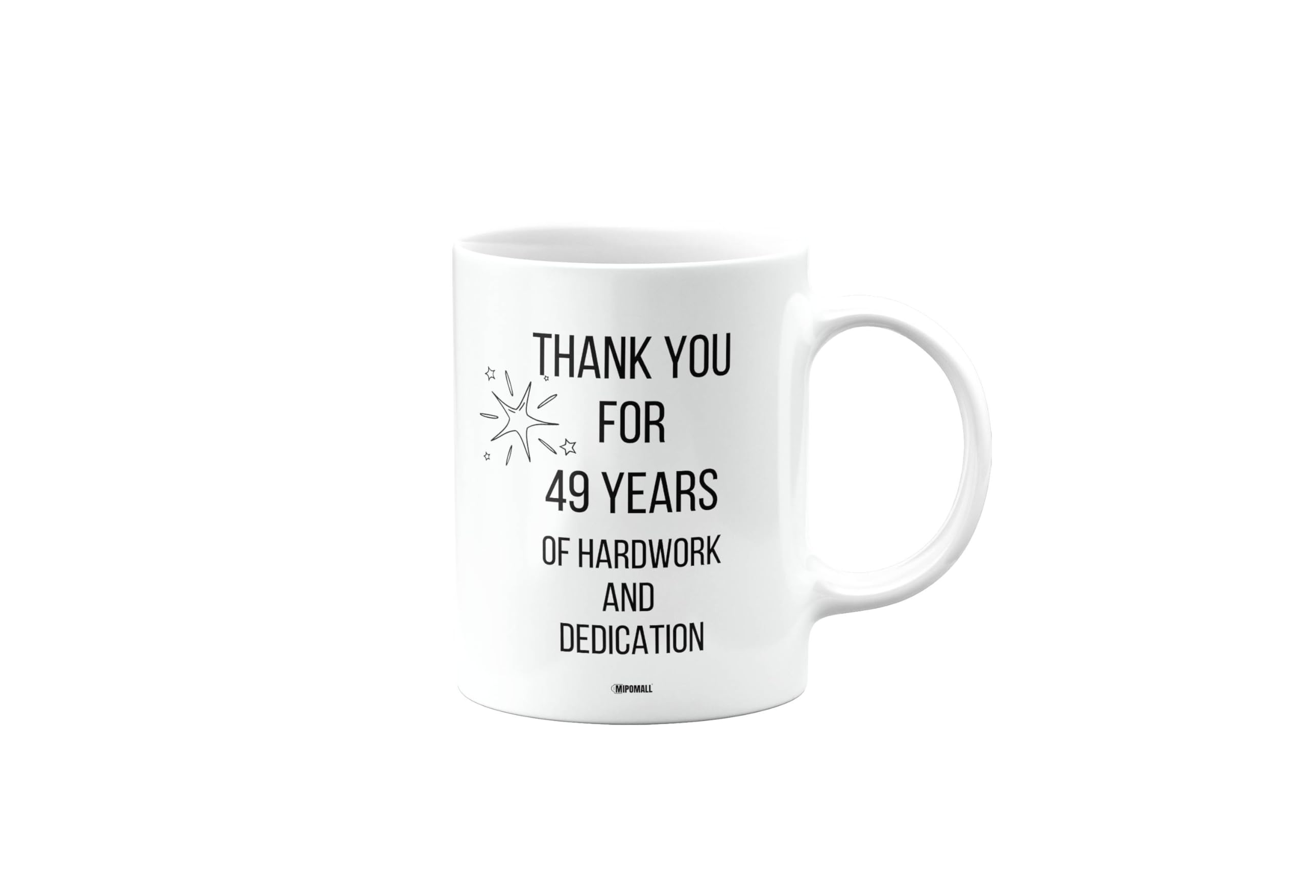 MIPOMALL 49 Years Work Anniversary Mug, Employee Gift, Thank You Mug for Employee from Boss or Employer, Leaving or Retirement Present, Presents for Christmas, mm-CA_217_50