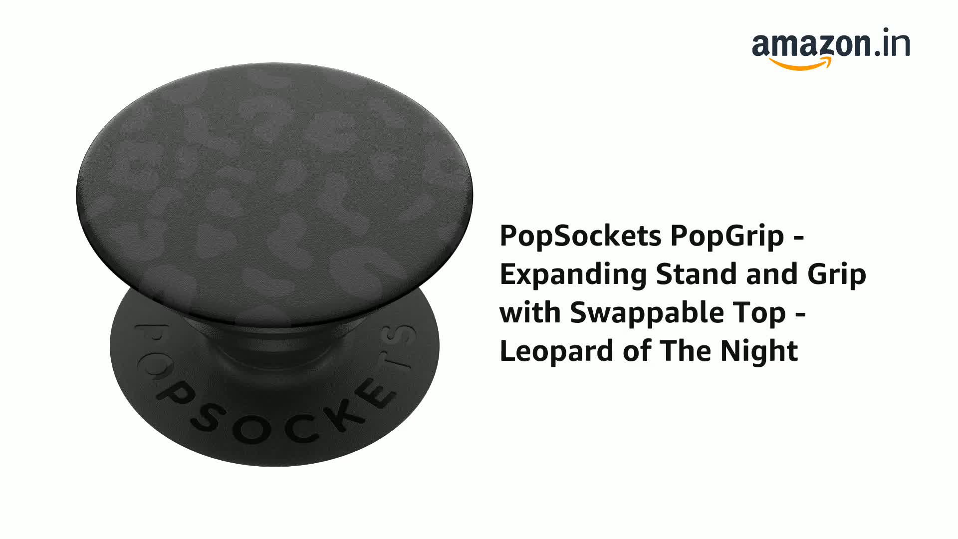PopSocket Con Stampa Leopardo Beige | Supporto Intercambiabile Per Smartphone | Regalo Animal Print