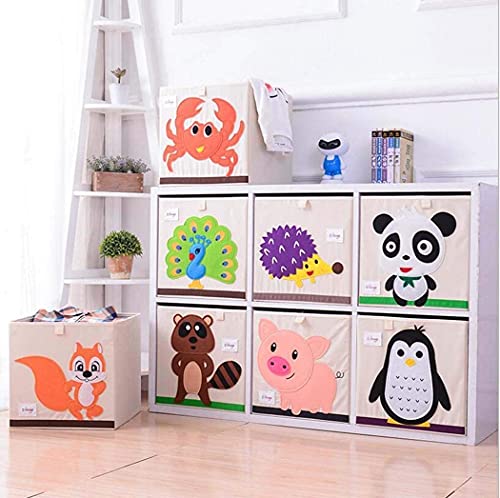 Vmotor 2 Pcs Foldable Animal Toy Storage Box/Bin/Cube, Collapsible Storage Organizer Chest Basket Container For Kids, Toddlers, Boys And Girls(13 X 13 X 13 Inch,Tyrannosaurus+Alligator) #TOP6