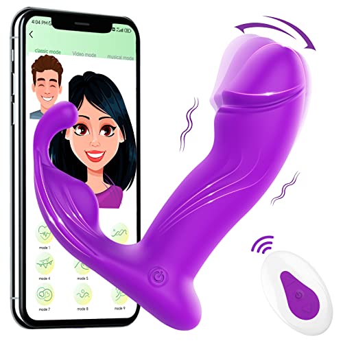 Vibrating Wiggling Wearable G Spot Dildo Vibrators Clitoral With App Remote Control For Panties, Butterfly Vibrators For Women, Waterproof Wearable Rose Vibrator Dildo Sex Toys For Couples #TOP15