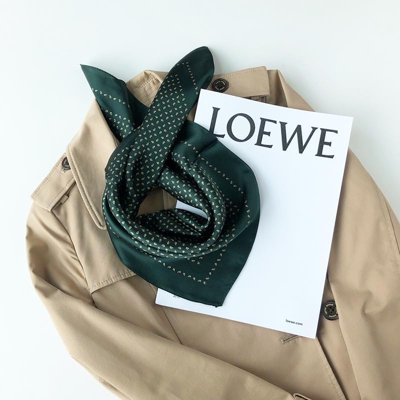 ANDANTINO 100% Real Mulberry Silk Scarf -21'' x 21''- Lightweight Neckerchief –Women Men Small Square Digital Printed Scarves - Image 5