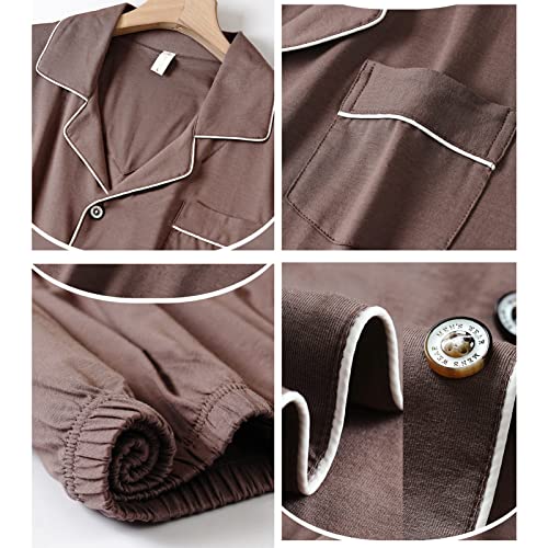 Pyjama homme coton contre transpiration nocturne ensemble noir