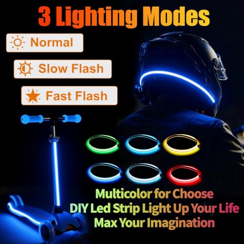 Image of Flexible Led Panel,Electroluminescent Panel Sheet EL Tape Cuttable Soft for Mask Eye Cosplay Party Decor DIY-Continuous /Slow Flash /Fast Strobe 1Mx1CM Blue