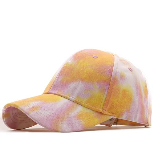 MEYLEE Sun Hat Mujer Tie Dye Gorra Multicolor Estampado Irregular Gorra de béisbol Mujer al Aire Libre Streetwear Gorras de Verano Sombreros 56-61 cm Ajustable 01 Cover