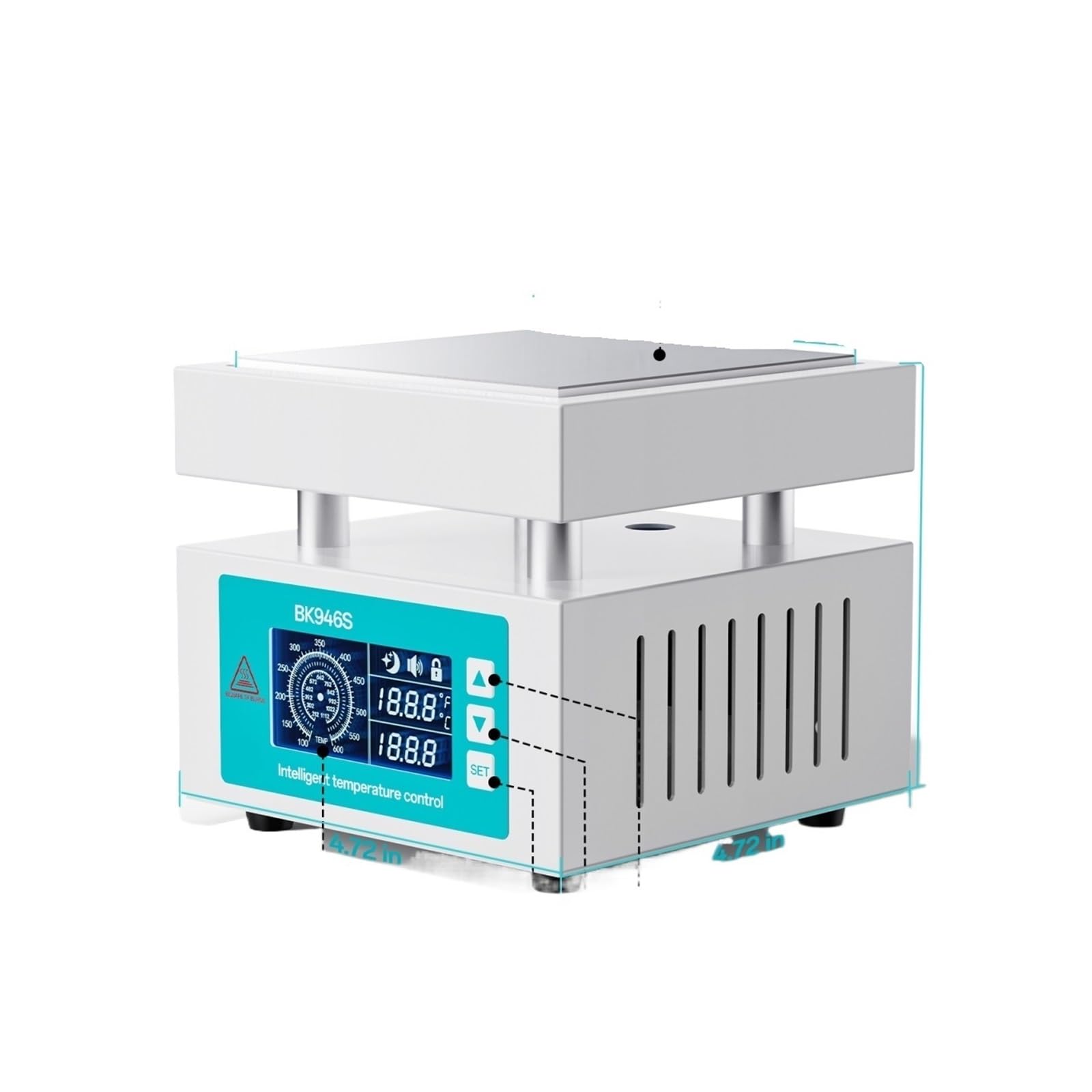 Mesa calefactora temperatura constante 946S estación de calor 450W para placas PCB y soldar pantallas