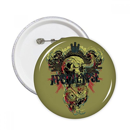 Pin's serpent vert rond XXL parfait pour décorer une veste en jean en festival