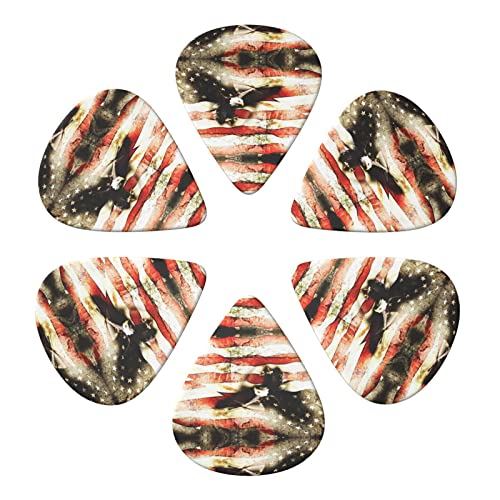 American Flag Fly Eagle Lot de 6 médiators pour guitare acoustique, guitare électrique, basse, ukulélé – fins, moyens et… - Les Beatles, Paul McCartney, John Lennon, RIngo Starr, George Harrison American Flag Fly Eagle Lot de 6 médiators pour guitare acoustique, guitare électrique, basse, ukulélé – fins, moyens et… – Image 5