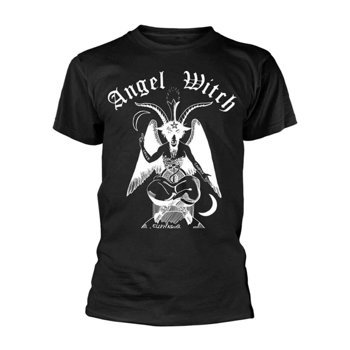 Kswyaak Men's Black Angel Witch Baphomet T-Shirt M