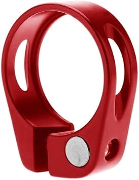 Bike Seat Post Clamp,Bike Seat Clamp 31.8mm Bike Bicycle Cycling Saddle Seat Post Clamp Release Seatpost Clamp Bicycle Parts-Red