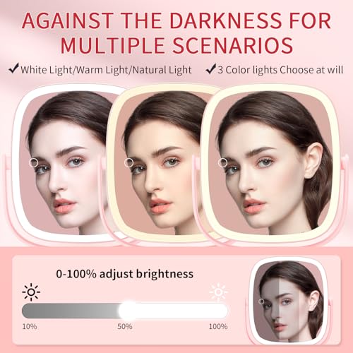 Espejo de maquillaje de aumento 10X recargable para corregir imperfecciones con precisión 5