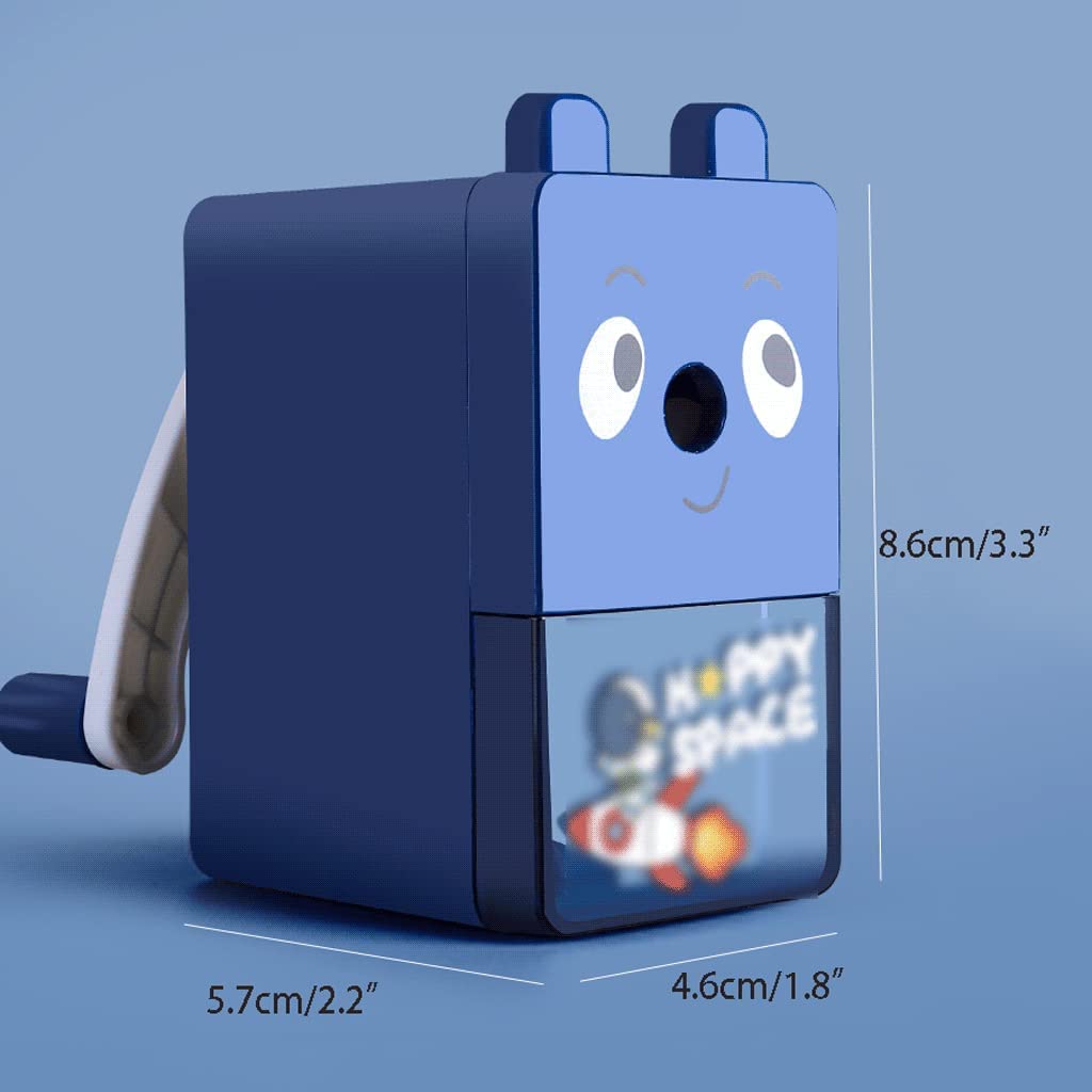 Anspitzer Späne Tablett Desktop Manuelle Bleistiftspitzer Tragbarer niedlicher Kleiner tragbarer Cartoon-Bleistiftspitzer mit hoher Kapazität Schreibwaren