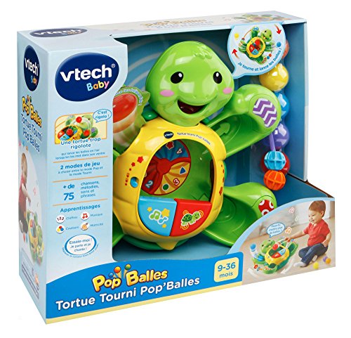 VTech- Tortue Tourni Pop Balles, 80-506105